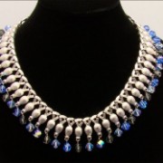 Vintage Coro glass bead fringe necklace